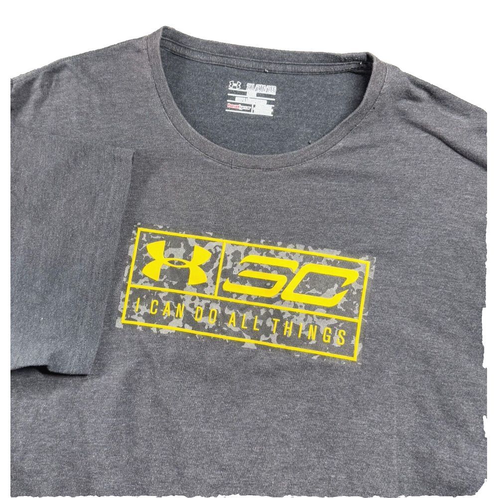 Under Armour Shirt Men 2XL Curry I Can Do All Things #30 Warriors NBA Steph Gray